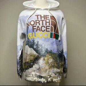 GUCCI x The North Face Forest Sweatshirt Size XS 672474 Hoodie Logo Cotton Top
